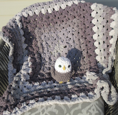 Ombre Gray Baby Blanket